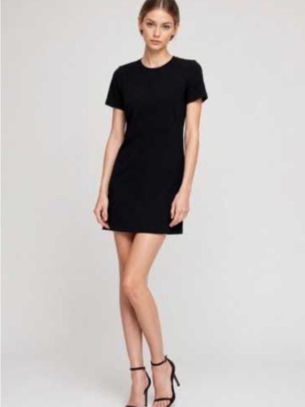 Babaton Patricio Black Short Sleeve Mini Shift Dress | 2